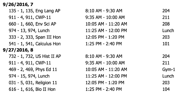 OP Students Opinion on the New Schedule