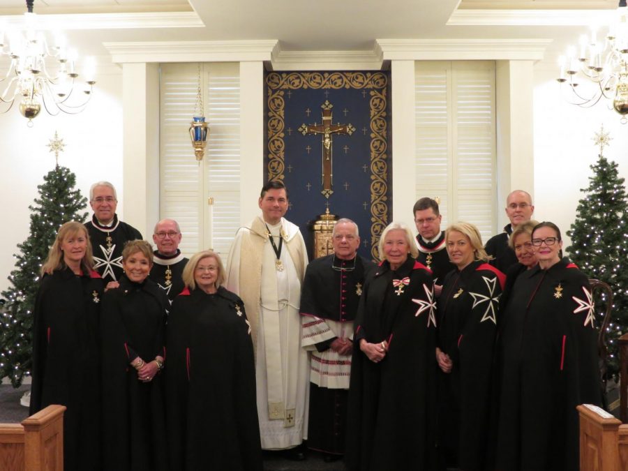 A photograph of the inaugural mass at the St. Philip Neri. 