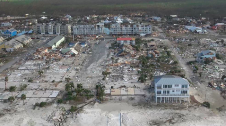 Destruction in Mexico Beach, Florida 