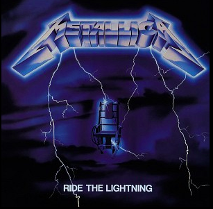 The album cover for Metallicas Ride the Lightning