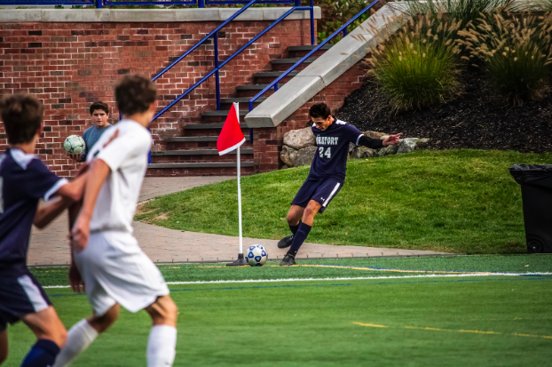 A scene from an October 19th, 2018 JV soccer game at Oratorys Cavalero Memorial Field against New Providence