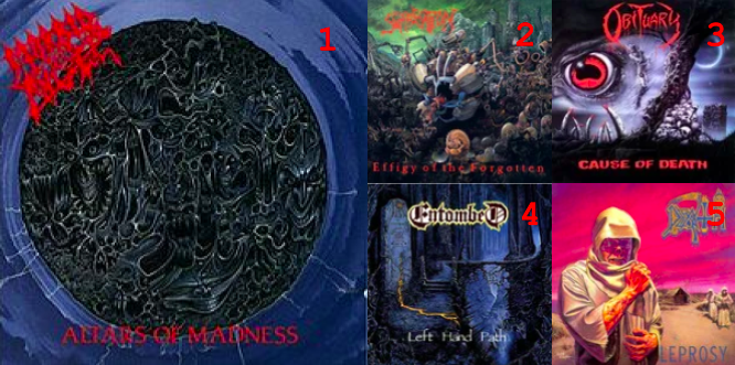 Top 5 Old School Death Metal Albums