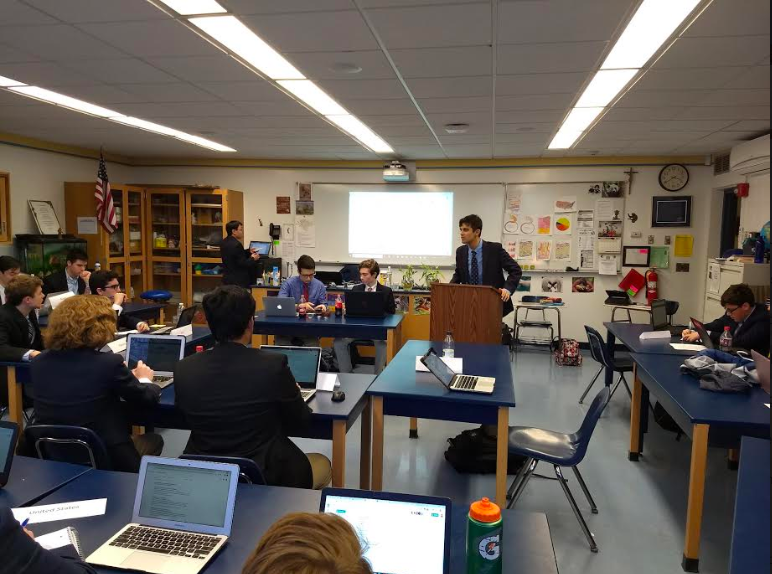 OP students participate in OPMUNC where they simulated a United Nations Special Political and Decolonization Committee on the Israel-Palestine conflict. 