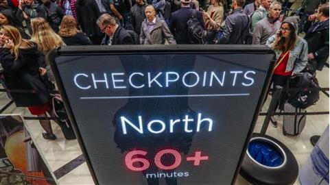 Lines at Atlanta's international airport.