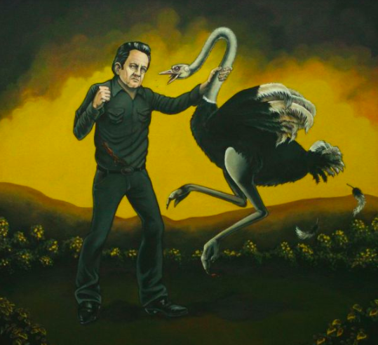 Johnny Cash vs. An Ostrich