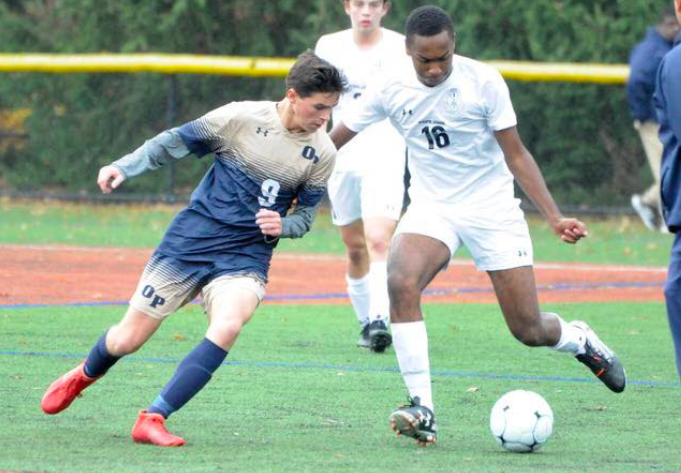 #9 Junior Douglas Colendrea during the game, scorer of OP’s lone goal during the first round of the state tournament.