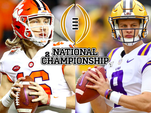 Left: Trevor Lawrence of Clemson, Right: Joe Burrow of LSU