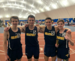 Left to Right: Kelly, O’Dowd, Bowler and Hunt celebrate there point scoring relay