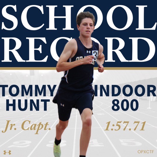 Tommy Hunt, Indoor 800 School Record
