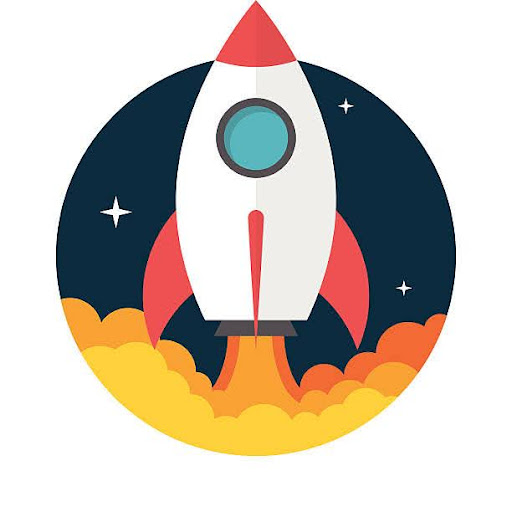 Rocket launch, Flat design, vector illustration, isolated on white background